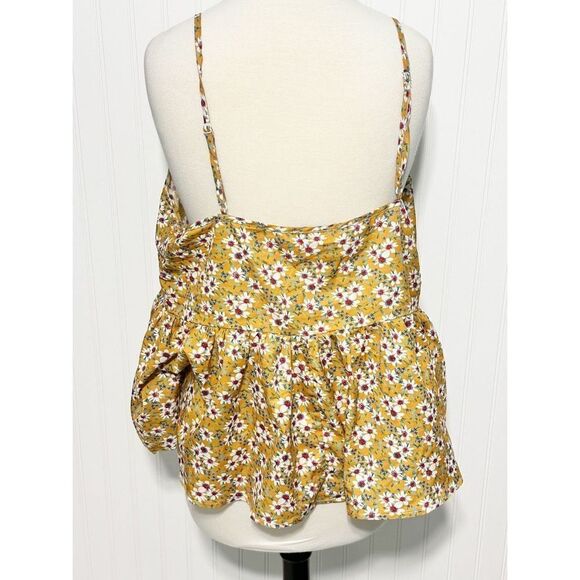 Shein Women's Sleeveless Floral Print Boho Peplum Cami Top Multi-Color Size 1XL - Picture 10 of 11